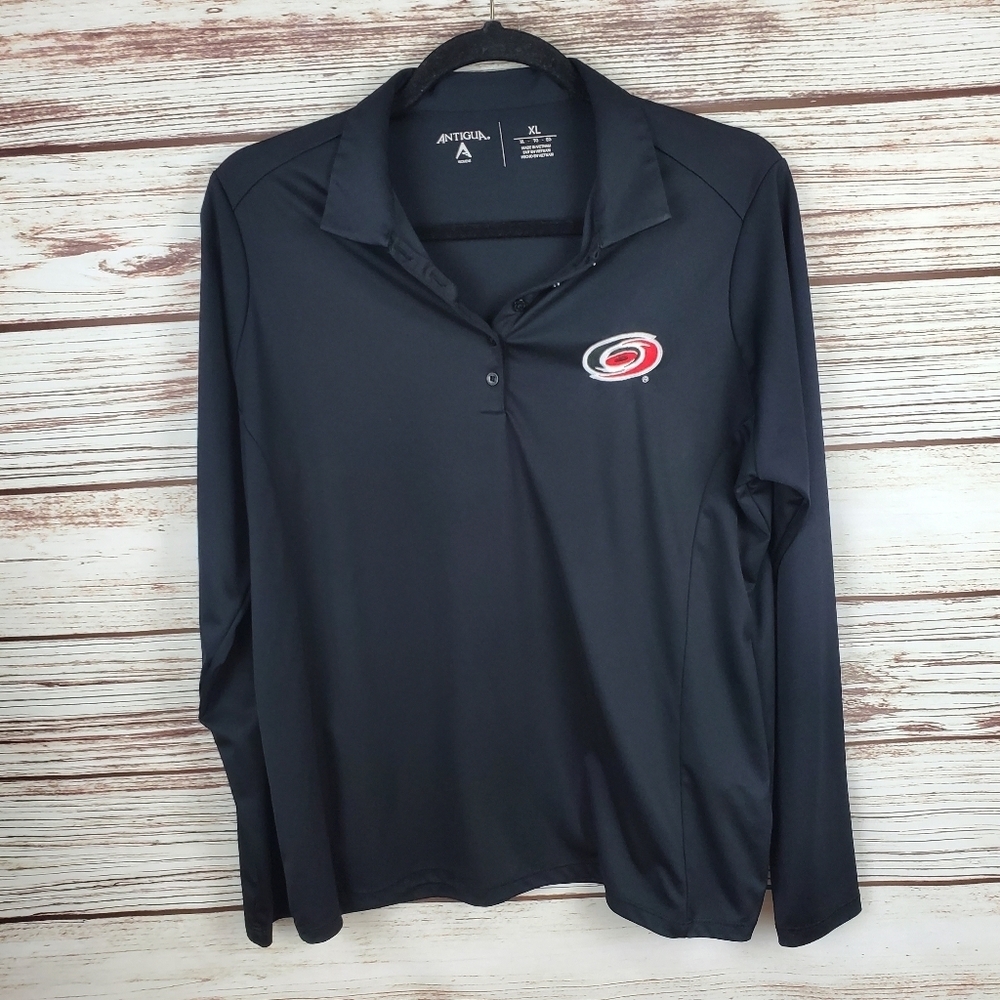 Lot of 3 Antigua Womens XL NHL Carolina Hurricanes Red/Black Polo Shirts - Picture 11 of 15